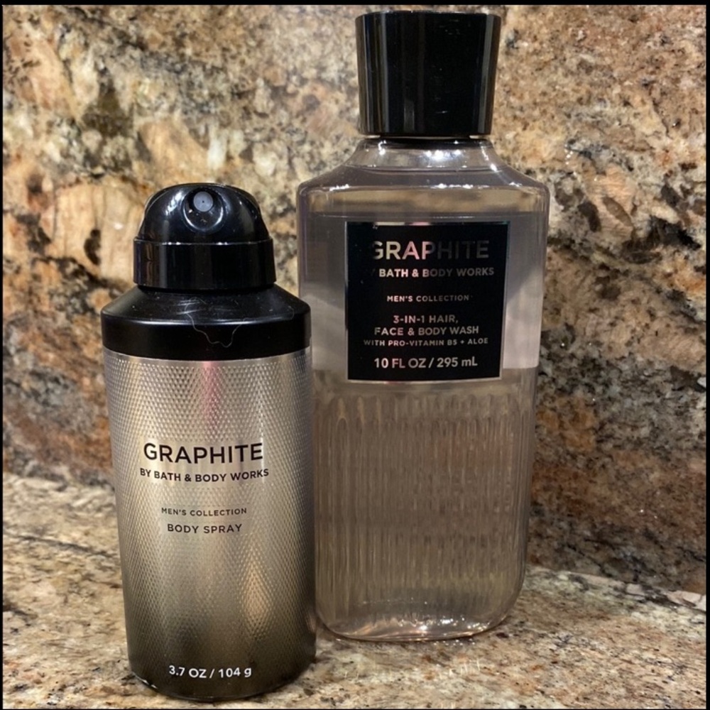 2-pc Set, BBW “GRAPHITE” Men’s Collection: 3-n-1 Body Wash & Body Spray, NWTags